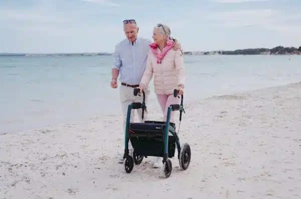 Woman using a walker