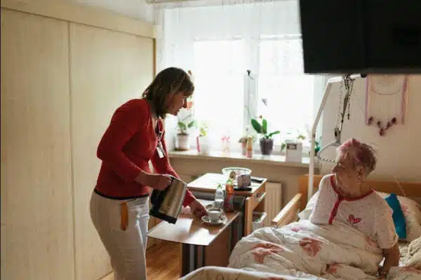 Assisting a patient after surgery
