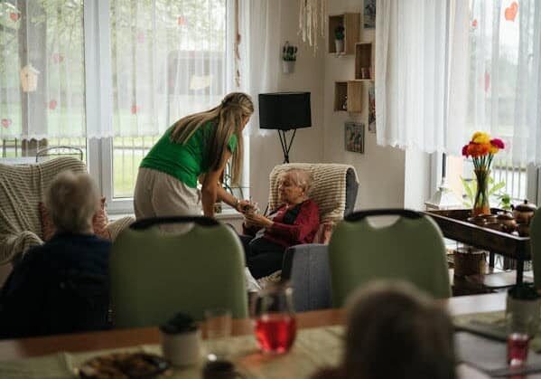 Caring for an elderly man Caring for an elderly man